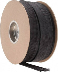 Techflex - Black Braided Expandable Cable Sleeve - 200' Coil Length, -103 to 257°F - Apex Tool & Supply
