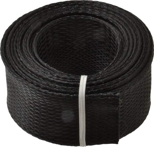 Techflex - Black Braided Expandable Cable Sleeve - 10' Coil Length, -103 to 257°F - Apex Tool & Supply
