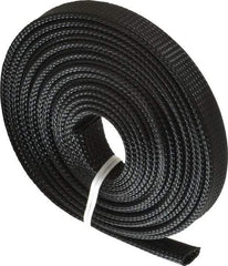 Techflex - Black Braided Expandable Cable Sleeve - 10' Coil Length, -103 to 257°F - Apex Tool & Supply
