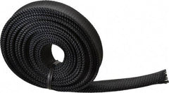 Techflex - Black Braided Expandable Cable Sleeve - 10' Coil Length, -103 to 257°F - Apex Tool & Supply