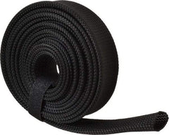Techflex - Black Braided Expandable Cable Sleeve - 10' Coil Length, -103 to 257°F - Apex Tool & Supply