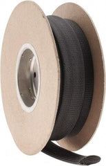 Techflex - Black Braided Expandable Cable Sleeve - 50' Coil Length, -103 to 257°F - Apex Tool & Supply