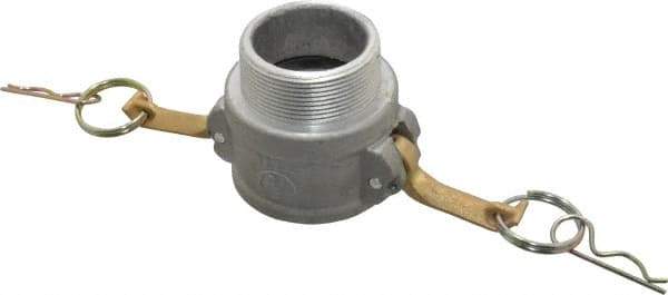 EVER-TITE Coupling Products - 2" Aluminum Cam & Groove Suction & Discharge Hose Female Coupler Male NPT Thread - Part B, 2" Thread, 250 Max psi - Apex Tool & Supply