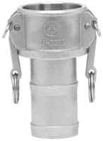 EVER-TITE Coupling Products - 4" Stainless Steel Cam & Groove Suction & Discharge Hose Female Coupler Hose Shank - Part C, 100 Max psi - Apex Tool & Supply