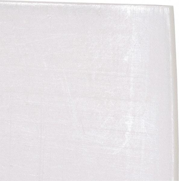 Made in USA - 0.1250 Inch Thick x 6 Inch Wide x 1 Ft. Long, Plastic Film - PTFE (Virgin), +/-0.007 Inch Tolerance - Apex Tool & Supply