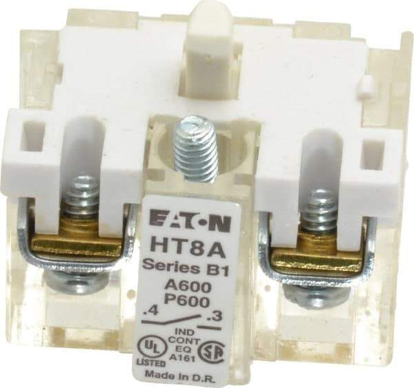 Eaton Cutler-Hammer - 1 to 500 mA, Electrical Switch Contact Block - 5 to 28 Volt, 30-1/2mm Hole, For Use with Indicating Lights, Pushbuttons - Apex Tool & Supply