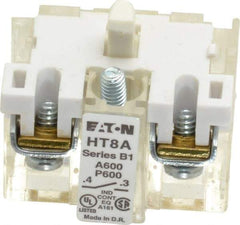 Eaton Cutler-Hammer - 1 to 500 mA, Electrical Switch Contact Block - 5 to 28 Volt, 30-1/2mm Hole, For Use with Indicating Lights, Pushbuttons - Apex Tool & Supply