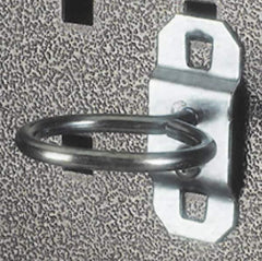 Triton - 1-3/4" ID, 3/16" Diam, 2-1/2" Long Single Ring Tool Holder Pegboard Hook - 2-3/4" Projection, Steel - Apex Tool & Supply