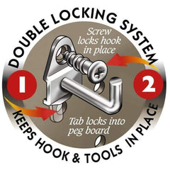 Triton - 1/4" Diam, 6" Long Single Angled End Pegboard Hook - 6-3/32" Projection, 30° Bend, 1/2" Bend Length, Steel - Apex Tool & Supply