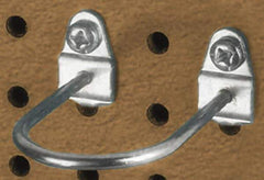 Triton - 3/16" Diam, 2-7/8" Long Double Mount U Shape Pegboard Hook - 3" Projection, Steel - Apex Tool & Supply