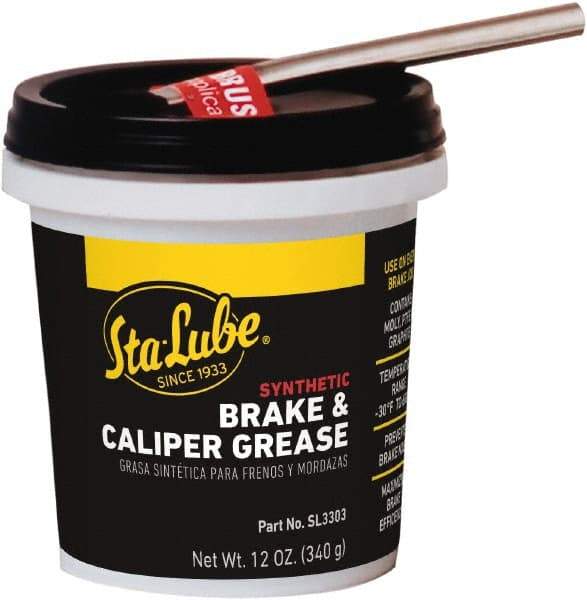 CRC - 12 oz Tub Synthetic High Temperature Grease - Black, High Temperature, 450°F Max Temp, NLGIG 2, - Apex Tool & Supply