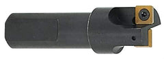 Cutting Tool Technologies - 1-1/2" Cut Diam, 0.47" Max Depth of Cut, 1" Shank Diam, 3.62" OAL, Indexable Square Shoulder Centercutting End Mill - SPEH 432 Inserts, Flatted Shank, 90° Lead Angle - Apex Tool & Supply