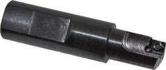 Cutting Tool Technologies - 5/8" Cut Diam, 0.28" Max Depth of Cut, 3/4" Shank Diam, 3" OAL, Indexable Square Shoulder Centercutting End Mill - SDEB 2.522, SDEH 2.522 Inserts, Flatted Shank, 90° Lead Angle - Apex Tool & Supply