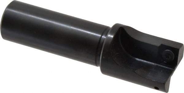 Cutting Tool Technologies - 1" Cut Diam, 0.34" Max Depth of Cut, 3/4" Shank Diam, 3-1/4" OAL, Indexable Square Shoulder Centercutting End Mill - SPEB 322, SPEH 322 Inserts, Flatted Shank, 90° Lead Angle - Apex Tool & Supply