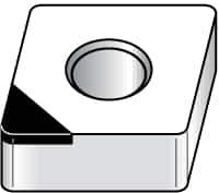 Kennametal - CNGA432 E Grade KD1405 Polycrystalline Diamond (PCD) Turning Insert - 80° Diamond, 1/2" Inscr Circle, 3/16" Thick, 1/32" Corner Radius - Apex Tool & Supply