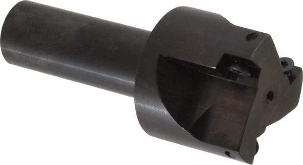 Cutting Tool Technologies - 1-1/2" Cut Diam, 0.34" Max Depth of Cut, 3/4" Shank Diam, 3.28" OAL, Indexable Square Shoulder End Mill - SPEH 332 Inserts, Weldon Shank, 90° Lead Angle - Apex Tool & Supply