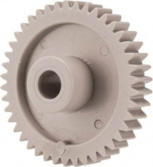 Made in USA - 20 Pitch, 2.1" Pitch Diam, 2.2" OD, 42 Tooth Spur Gear - 3/8" Face Width, 3/8" Bore Diam, 47/64" Hub Diam, 20° Pressure Angle, Acetal - Apex Tool & Supply
