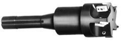 APT - 2-1/2" Cutting Diam, 1-1/4" Shank Diam, 2-1/2" Max Depth of Cut, Straight Shank Indexable Copy End Mill - 3 Inserts, RPG 42 Insert, EMLR Toolholder - Apex Tool & Supply