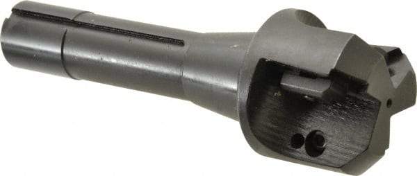 APT - 45° Lead Angle, 2" Max Cut Diam, 2" Min Cut Diam, 0.4063" Max Depth of Cut, Indexable Chamfer and Angle End Mill - 3 Inserts, SPG, SPU Insert Style, 5" OAL, Taper Shank - Apex Tool & Supply