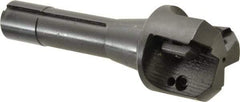 APT - 45° Lead Angle, 2" Max Cut Diam, 2" Min Cut Diam, 0.4063" Max Depth of Cut, Indexable Chamfer and Angle End Mill - 3 Inserts, SPG, SPU Insert Style, 5" OAL, Taper Shank - Apex Tool & Supply