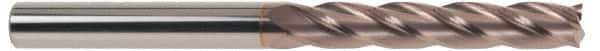 SGS - 1", 3" LOC, 1" Shank Diam, 6" OAL, 4 Flute, Solid Carbide Square End Mill - Single End, TiCN Finish, Spiral Flute, 30° Helix, Centercutting, Right Hand Cut, Right Hand Flute, Series 1EL - Apex Tool & Supply