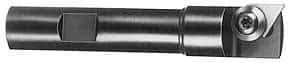 APT - 9/16" Cut Diam, 1/2" Shank Diam, 3" OAL, Indexable Square Shoulder End Mill - TPG 221, TPG 222, TPG 223 Inserts, Weldon Shank, 90° Lead Angle, Series Tri-Dex - Apex Tool & Supply