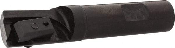 APT - 7/8" Cut Diam, 0.65" Max Depth of Cut, 3/4" Shank Diam, 3-7/8" OAL, Indexable Square Shoulder End Mill - TPC 32..., TPG 32., TPU 32. Inserts, Weldon Shank, 90° Lead Angle, Series Tri-Dex - Apex Tool & Supply