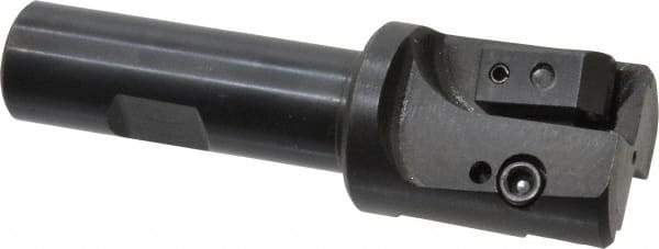 APT - 1-1/4" Cut Diam, 0.65" Max Depth of Cut, 3/4" Shank Diam, 3-7/8" OAL, Indexable Square Shoulder End Mill - TPC 32..., TPG 32., TPU 32. Inserts, Weldon Shank, 90° Lead Angle, Series Tri-Dex - Apex Tool & Supply