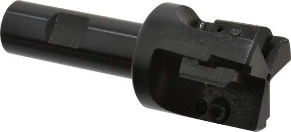 APT - 1-1/2" Cut Diam, 0.65" Max Depth of Cut, 3/4" Shank Diam, 3-7/8" OAL, Indexable Square Shoulder End Mill - TPC 32..., TPG 32., TPU 32. Inserts, Weldon Shank, 90° Lead Angle, Series Tri-Dex - Apex Tool & Supply