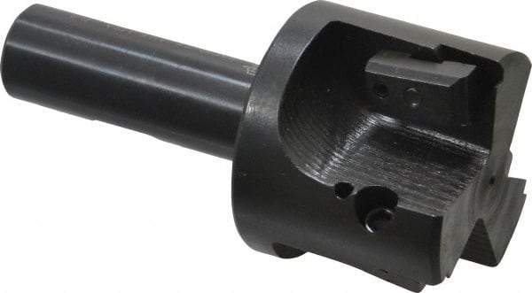 APT - 2" Cut Diam, 0.65" Max Depth of Cut, 3/4" Shank Diam, 3-7/8" OAL, Indexable Square Shoulder End Mill - TPC 32..., TPG 32., TPU 32. Inserts, Weldon Shank, 90° Lead Angle, Series Tri-Dex - Apex Tool & Supply
