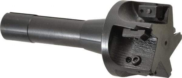 APT - 2-1/2" Cut Diam, 0.65" Max Depth of Cut, 5-7/8" OAL, Indexable Square Shoulder End Mill - TPC 32..., TPG 32., TPU 32. Inserts, R8 90° Lead Angle, Series Tri-Dex - Apex Tool & Supply