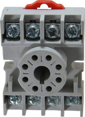 Eaton Cutler-Hammer - 8 Pins, 250 VAC/VDC, 10 and 15 Amp, Octal Relay Socket - DIN Rail Mount, Panel Mount, Screw Clamp Terminal - Apex Tool & Supply