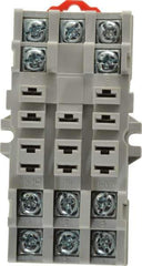 Eaton Cutler-Hammer - 11 Pins, 300 VAC, 15 Amp, Square Relay Socket - DIN Rail Mount, Panel Mount, Screw Clamp Terminal - Apex Tool & Supply