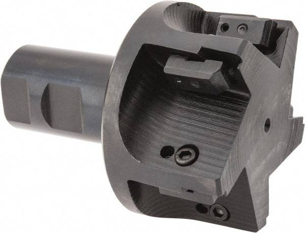 APT - 3" Cut Diam, 0.65" Max Depth of Cut, 1-1/4" Shank Diam, 3-7/8" OAL, Indexable Square Shoulder End Mill - TPC 32..., TPG 32., TPU 32. Inserts, Weldon Shank, 90° Lead Angle, Series Tri-Dex - Apex Tool & Supply