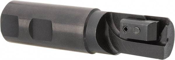 APT - 1" Cut Diam, 0.65" Max Depth of Cut, 1" Shank Diam, 3-7/8" OAL, Indexable Square Shoulder End Mill - TPC 32..., TPG 32., TPU 32. Inserts, Weldon Shank, 90° Lead Angle, Series Tri-Dex - Apex Tool & Supply
