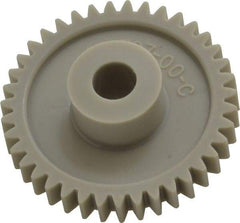 Made in USA - 48 Pitch, 1-5/8" Pitch Diam, 1.708" OD, 39 Tooth Spur Gear - 1/4" Face Width, 5/16" Bore Diam, 43/64" Hub Diam, 20° Pressure Angle, Acetal - Apex Tool & Supply