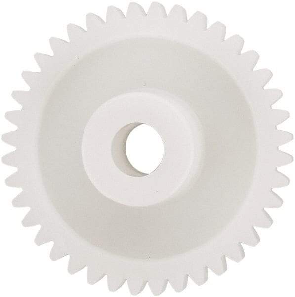 Made in USA - 48 Pitch, 1.666" Pitch Diam, 1-3/4" OD, 40 Tooth Spur Gear - 1/4" Face Width, 5/16" Bore Diam, 43/64" Hub Diam, 20° Pressure Angle, Acetal - Apex Tool & Supply