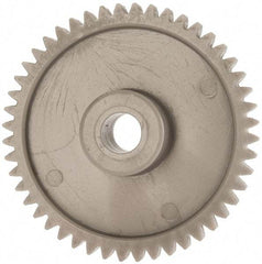 Made in USA - 48 Pitch, 2" Pitch Diam, 2.083" OD, 48 Tooth Spur Gear - 1/4" Face Width, 5/16" Bore Diam, 43/64" Hub Diam, 20° Pressure Angle, Acetal - Apex Tool & Supply