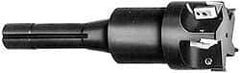 APT - 2-1/2" Cut Diam, 0.65" Max Depth of Cut, 1-1/4" Shank Diam, 6-1/4" OAL, Indexable Square Shoulder End Mill - TPC 32..., TPG 32., TPU 32. Inserts, Weldon Shank, 90° Lead Angle, Series Tri-Dex - Apex Tool & Supply