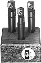 APT - 12 to 18mm Cutting Diam, Straight Shank, Indexable Tridex End Mill Set - 3, 5 Inserts, EMM Carbide Toolholder, Series Miniature - Apex Tool & Supply