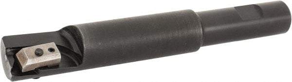 APT - 1" Cut Diam, 0.65" Max Depth of Cut, 3/4" Shank Diam, 6-1/4" OAL, Indexable Square Shoulder End Mill - TPC 32..., TPG 32., TPU 32. Inserts, Weldon Shank, 90° Lead Angle, Series Tri-Dex - Apex Tool & Supply