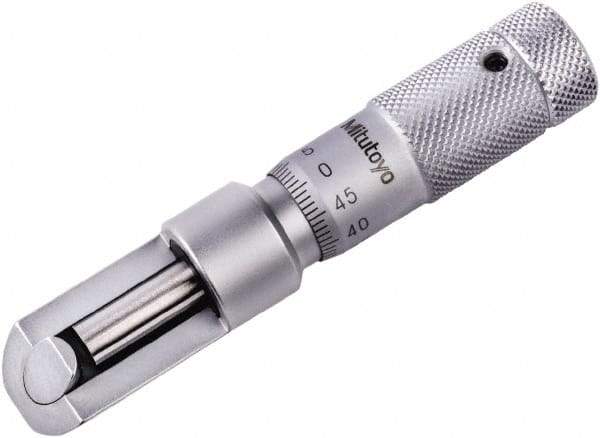 Mitutoyo - 0.01mm Graduation, Mechanical Can Seam Micrometer - Flat Spindle - Apex Tool & Supply