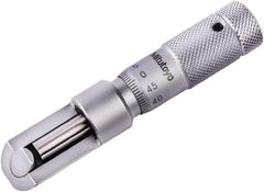 Mitutoyo - 0.01mm Graduation, Mechanical Can Seam Micrometer - Flat Spindle - Apex Tool & Supply