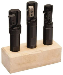 APT - 1-1/4 to 2" Cutting Diam, 1" Shank Diam, Indexable Tridex End Mill Set - EM Carbide Toolholder, Series Tri-Dex - Apex Tool & Supply