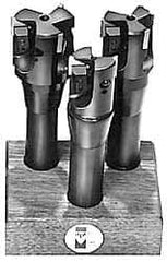 APT - 1-1/2 to 2" Cutting Diam, 1" Shank Diam, Indexable End Mill Coolant Set - EMC Carbide Toolholder, Through Coolant, Series Tri-Dex - Apex Tool & Supply