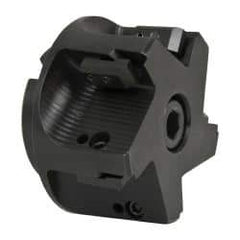 APT - 5 Inserts, 3" Cut Diam, 1" Arbor Diam, 2" Max Depth of Cut, Indexable Square-Shoulder Face Mill - 0/90° Lead Angle, 2" High, TPC 32..., TPG 32., TPU 32. Insert Compatibility, Series EMS - Apex Tool & Supply