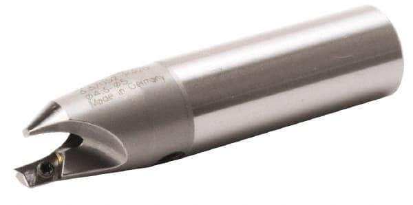Kennametal - 5.55 to 6mm Diam, Straight Shank, 20mm Body Shank Diam, 45° Combo Chamfer and Countersink Drill - 6mm Drill Shank Diam, 3.41020R901 Insert, 85mm OAL - Apex Tool & Supply