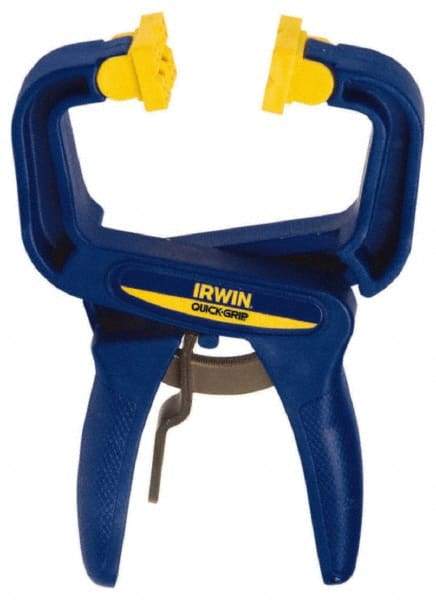 Irwin - 1-1/2" Jaw Opening Capacity, 1-1/2" Throat Depth, Spring Clamp - 60 Lb Clamping Pressure, 4" OAL - Apex Tool & Supply