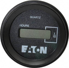 Durant - Supertwist LCD Display Hour Meter - 58.4mm High, 48DC-150DC Voltage, Solid State Hourmeter Round - Apex Tool & Supply