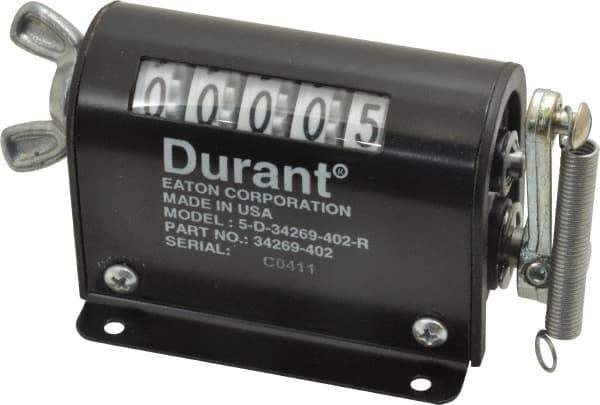 Durant - 5 Digit Wheel Display Counter - Side Wingnut Reset - Apex Tool & Supply